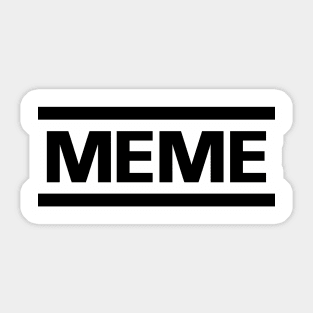 MEME White Sticker